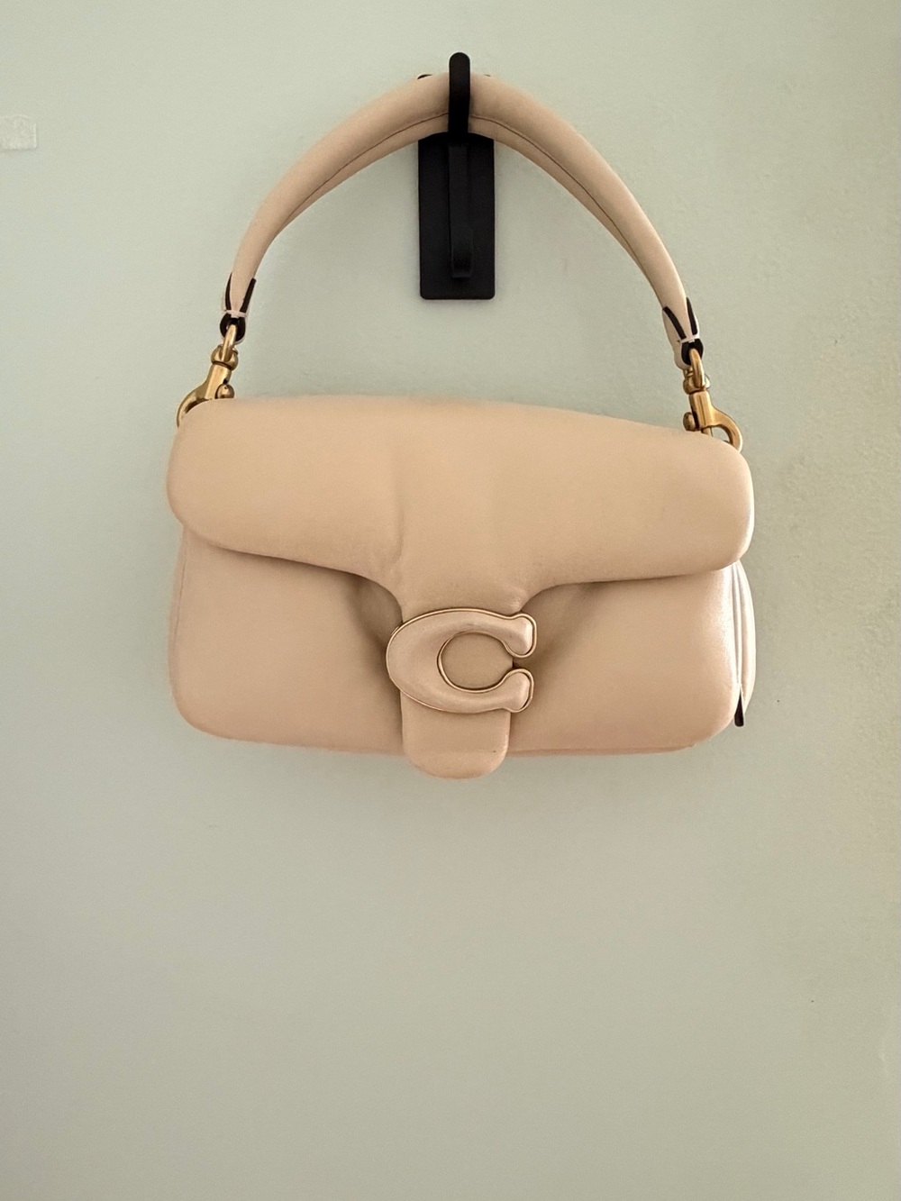 Coach Beige Leather C Shoulder Bag